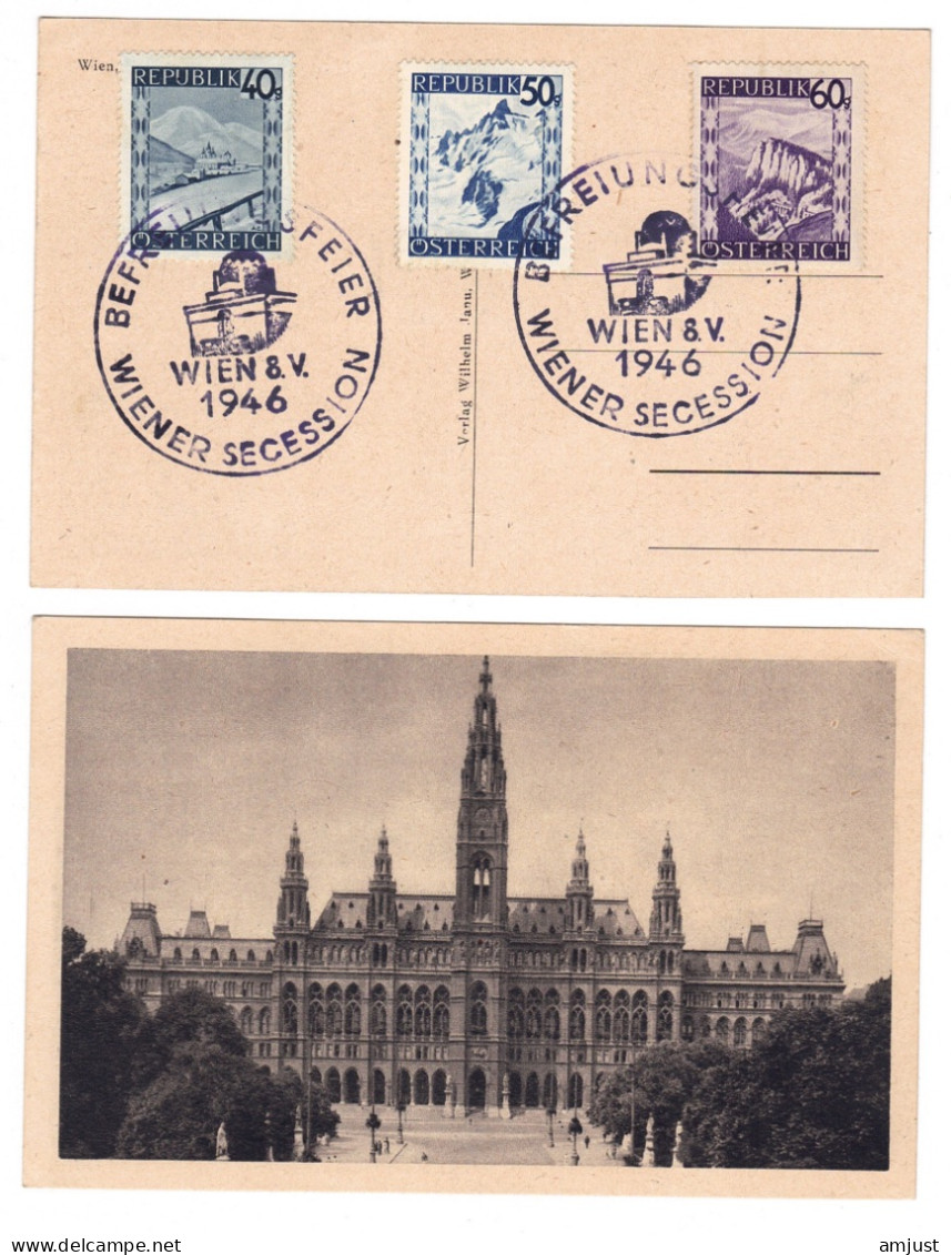 Autriche // 1946 //  Carte De Wien Wienner Sécession 8.05.1946 - Brieven En Documenten