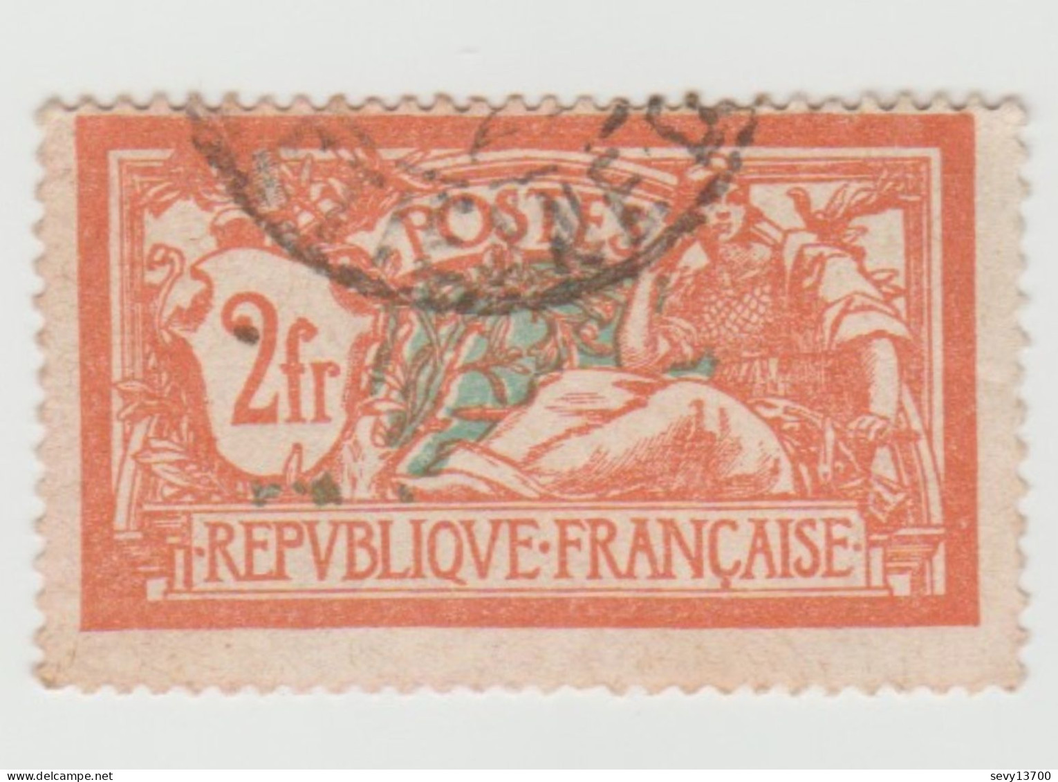 France Année 1907 Timbre Type Merson YT N° 145 Piquage Décalé Et Absence De Légende - Gebraucht