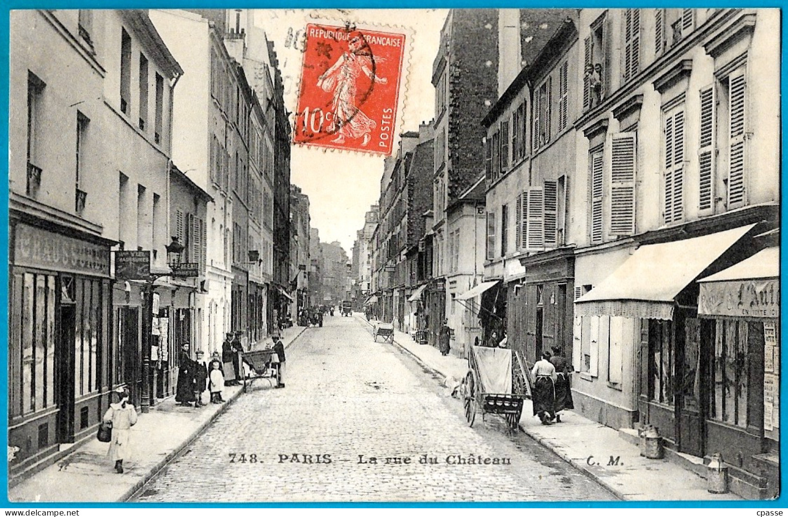 CPA 75010 PARIS - La Rue Du Château ° C.M. 748 - Paris (10)