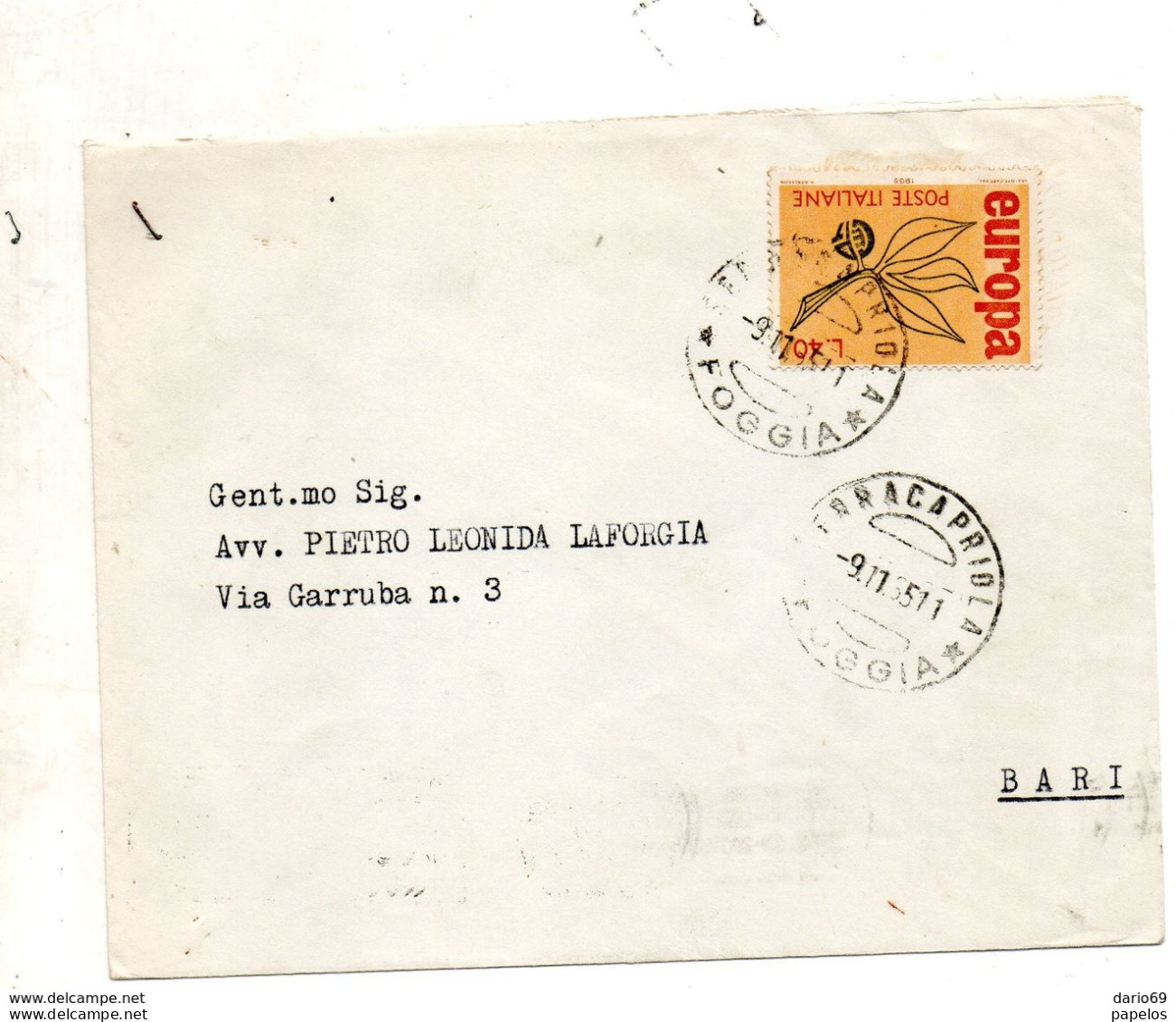 1965  LETTERA CON ANNULLO  FOGGIA - 1961-70: Poststempel