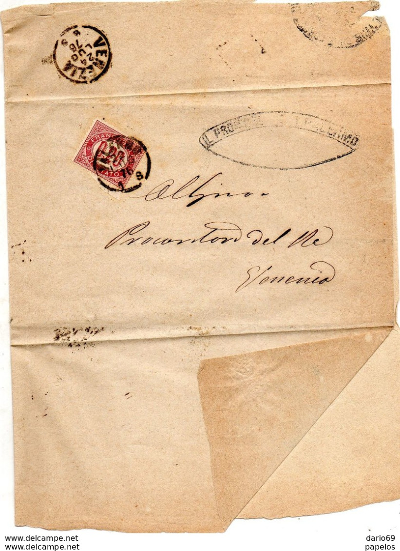 1876  LETTERA   CON ANNULLO  PALERMO - Poststempel