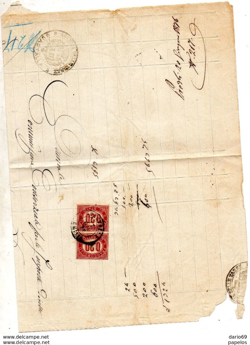 1875  LETTERA   CON ANNULLO GUASTALLA - Poststempel