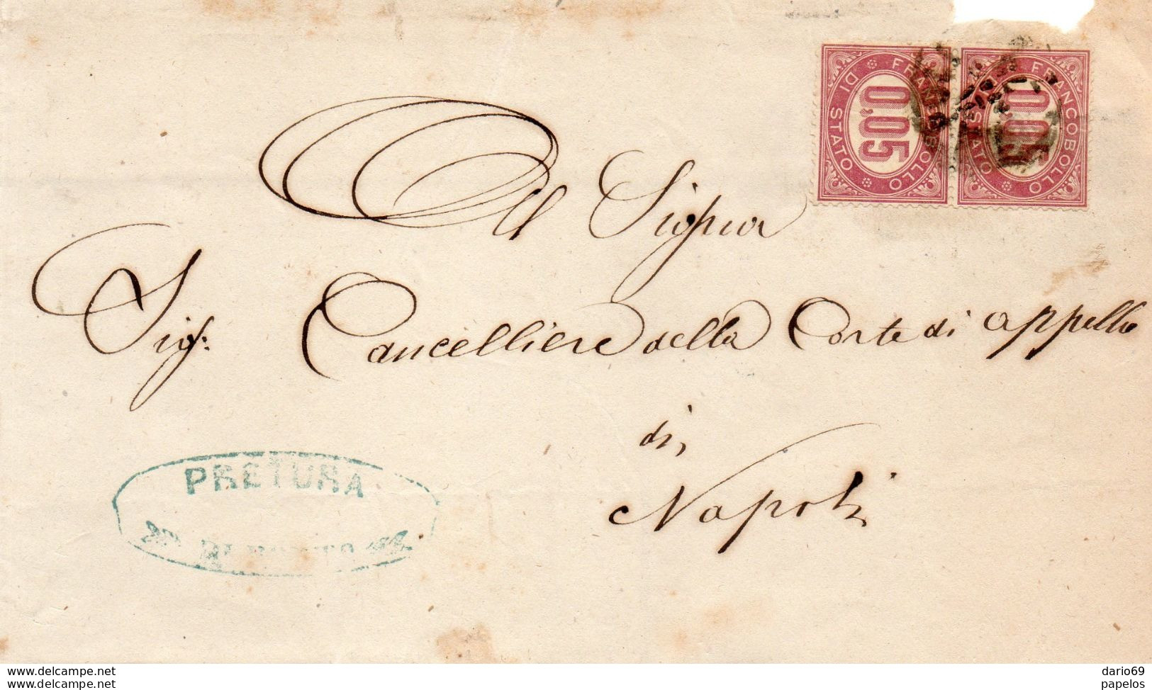 1875  LETTERA - Poststempel