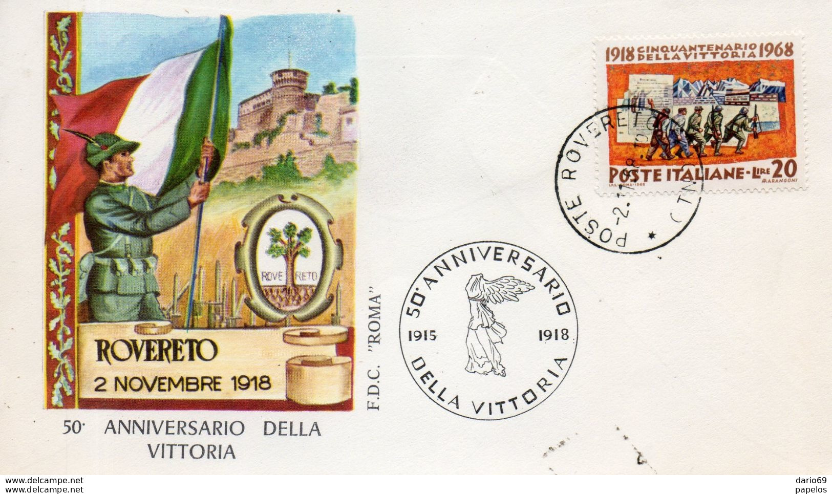 1968 50° ANNIVERSARIO DELLA VITTORIA , GIRO COMPLETO