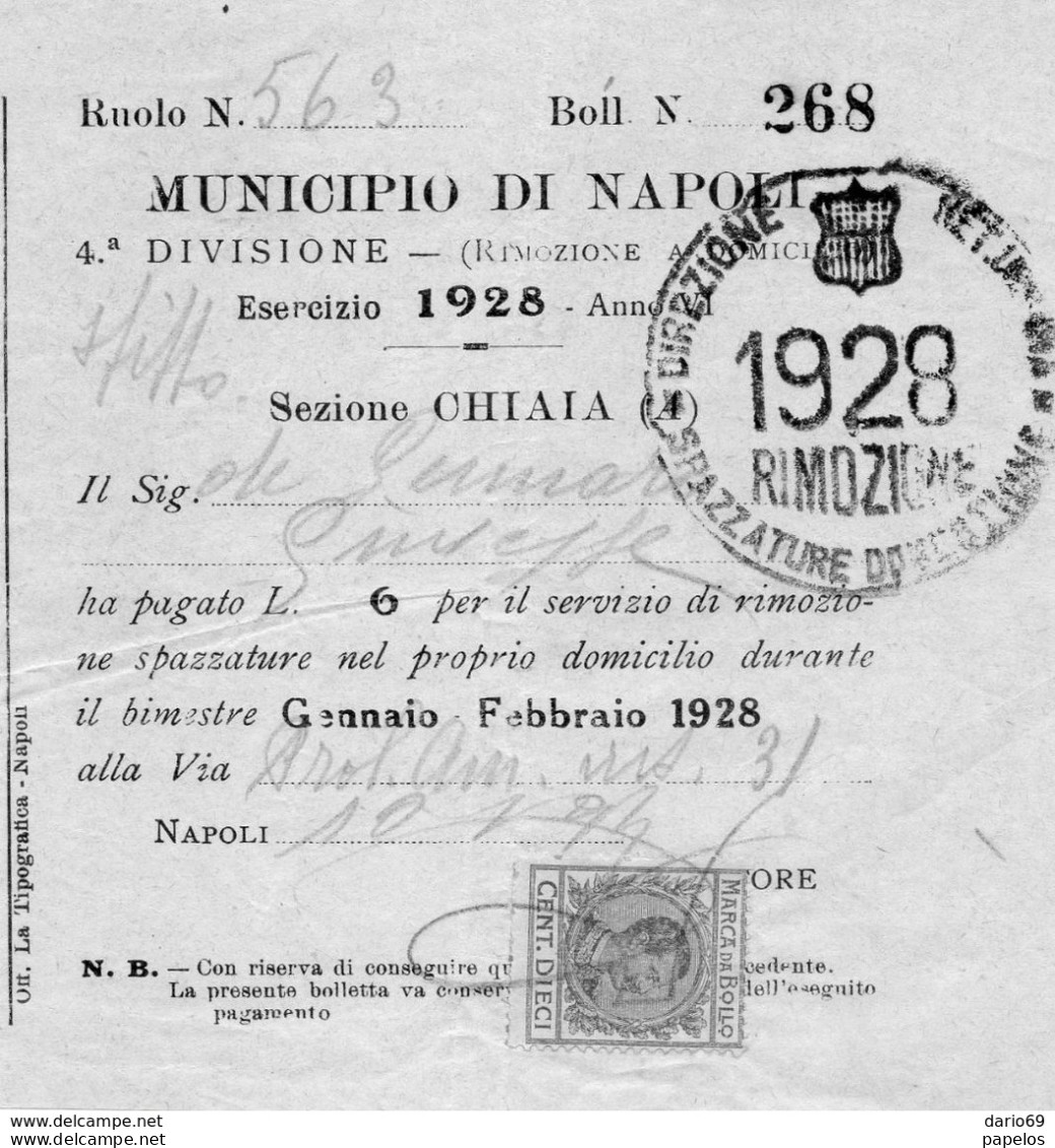 1928  COMUNE DI  NAPOLI - Italy