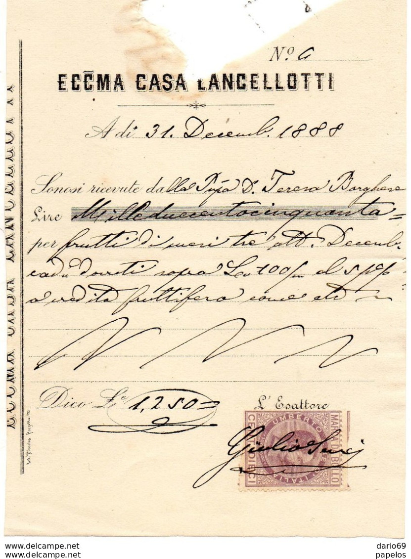1888 CASA LANCELLOTTI - Italy