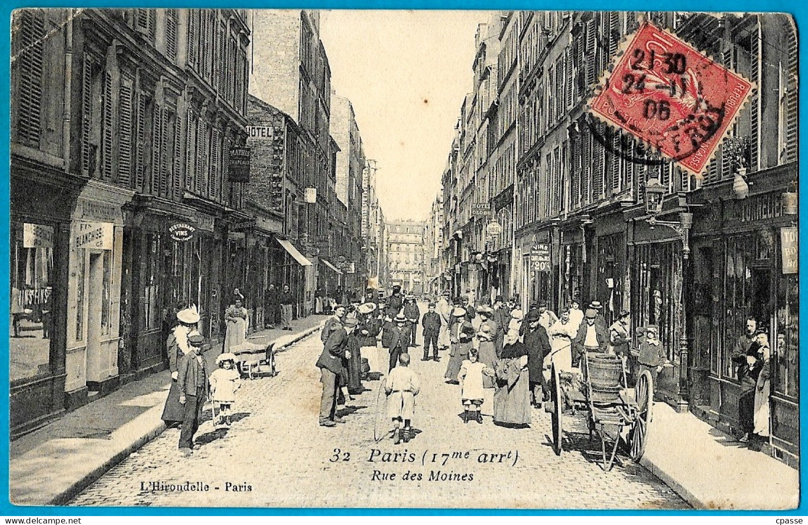 CPA 75017 PARIS XVIIe - RUE Des MOINES (voir état) - District 17