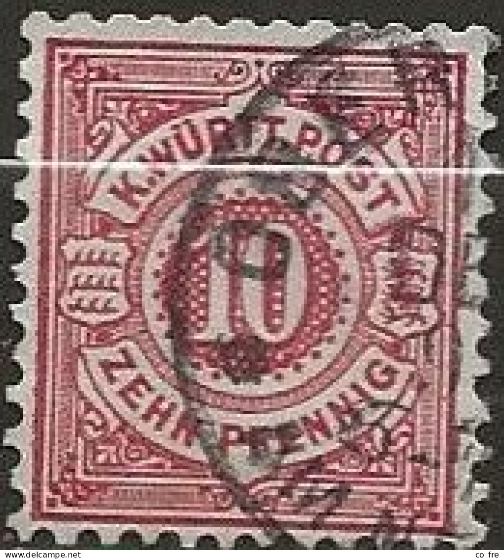 Allemagne: Wurtenberg N°46 (ref.2) - Used