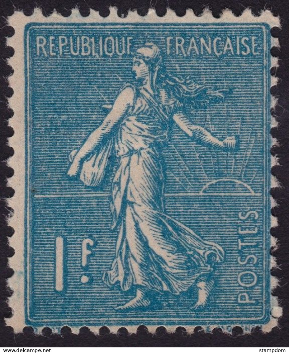 FRANCE 1926 Sower 1F Dull Blue Sc#154 MH @P1029 - Unused Stamps