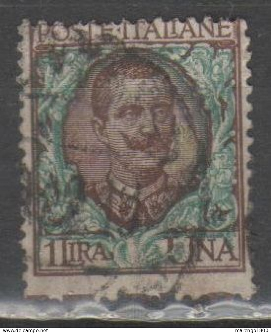 ITALIA 1901 - Floreale 1 L. - Varietà Dentellatura Spostata (bdf) - Gebraucht