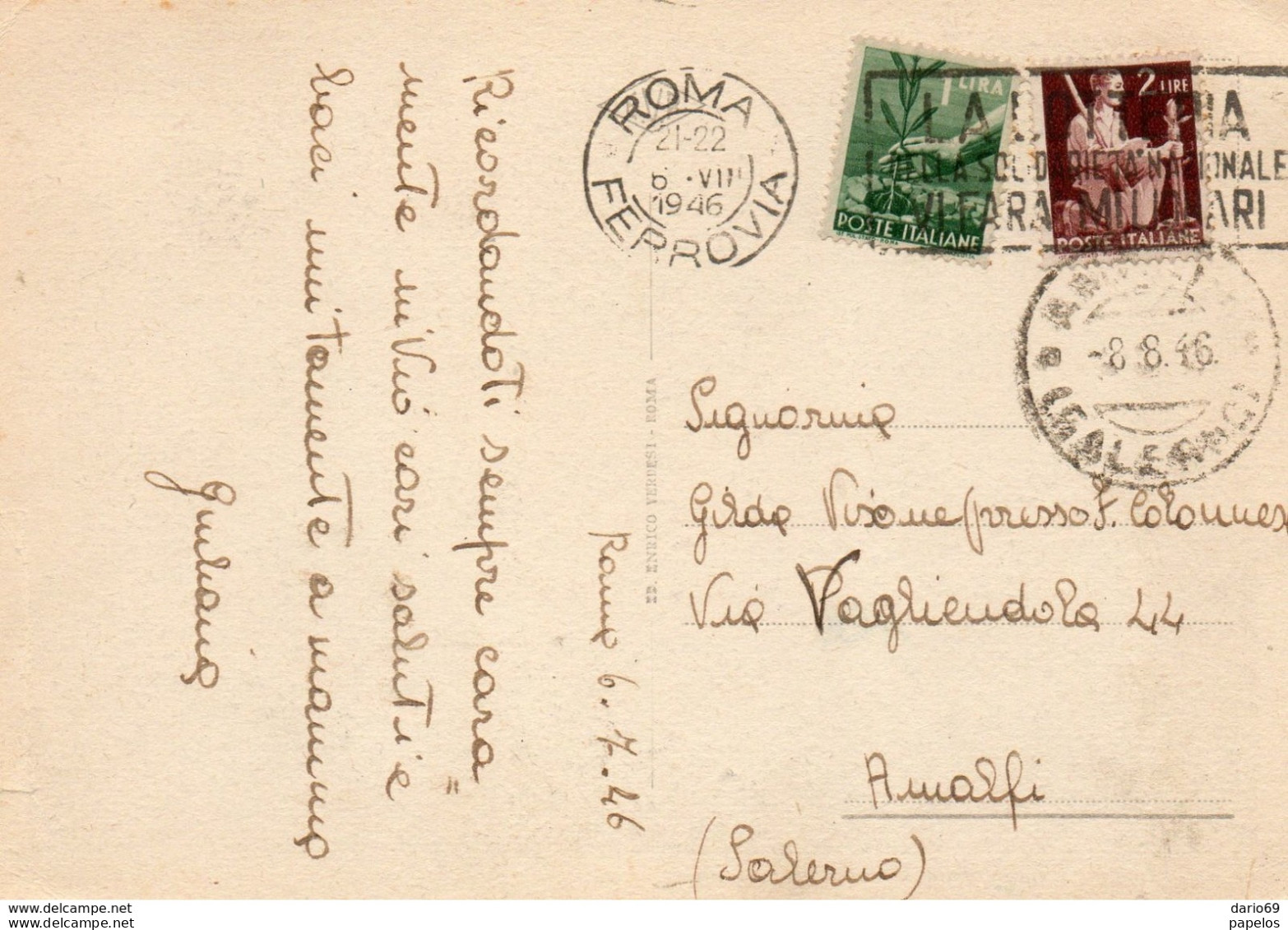 1946 CARTOLINA  ROMA - Churches