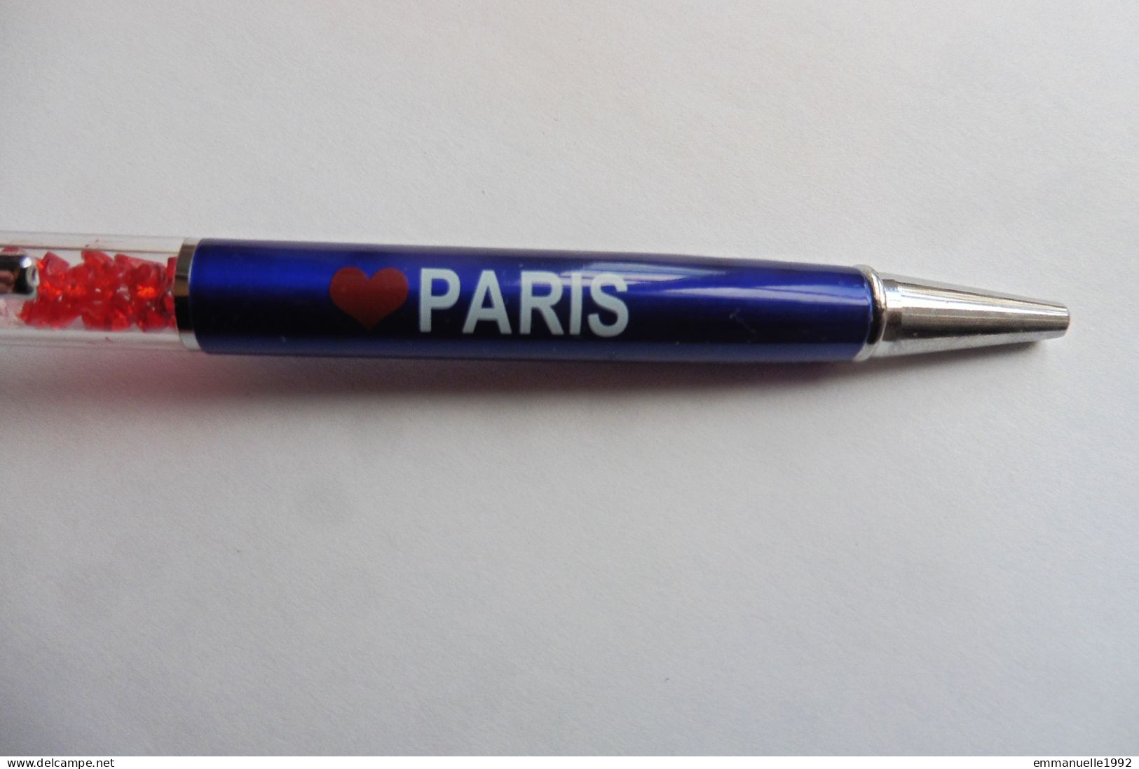 Stylo Mobile Souvenir Floaty Pen - I Love Paris France Drapeau Breloque Tour Eiffel Lucky Charm - Schreibgerät