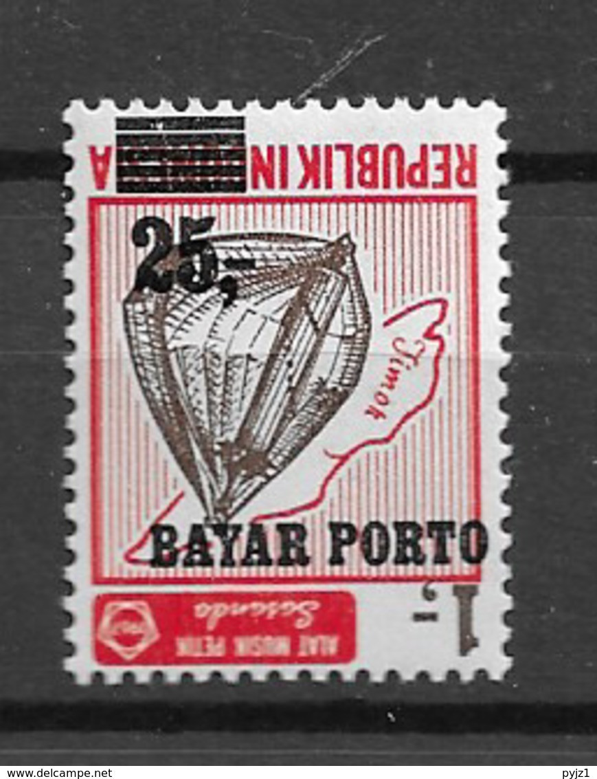 Port 1978 MNH Indonesia Mi 58b INVERTED OVERPRINT - Indonesia