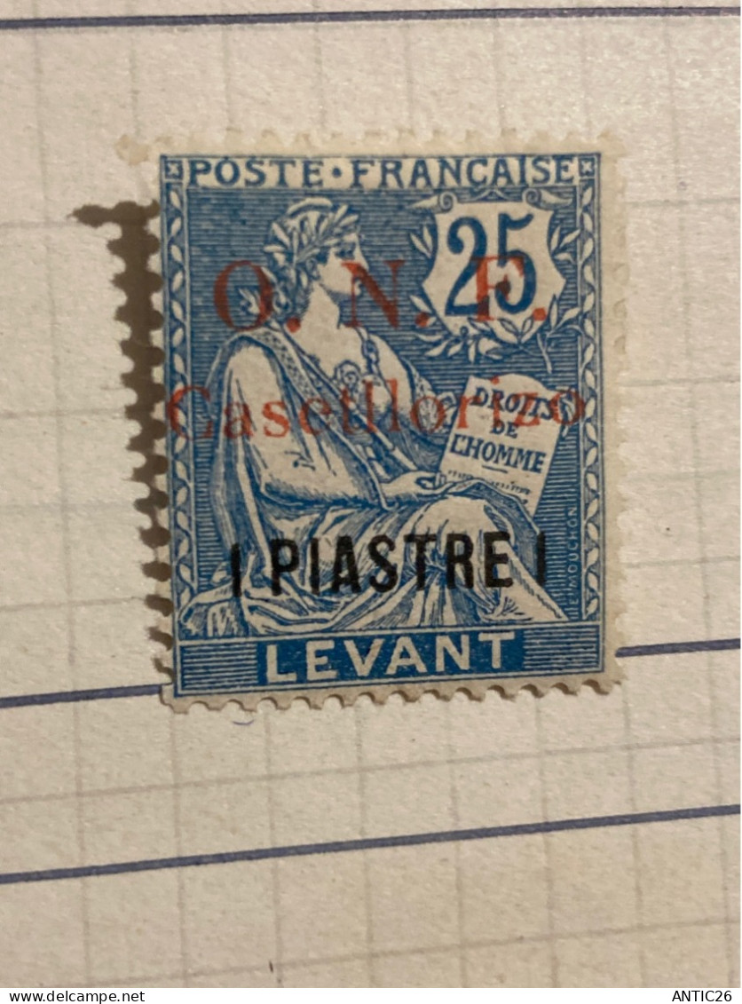 Colonie Francaise Castellorizo -4 Timbres Du Levant- 1 Surcharge Rouge _ 1920 Charnière - Sonstige & Ohne Zuordnung