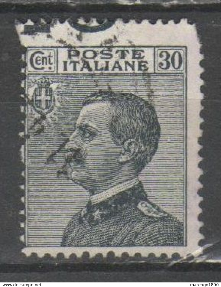ITALIA 1925 - Effigie 30 C. - Varietà Dentellatura Spostata (bdf) - Afgestempeld