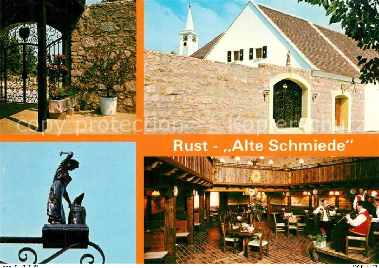 73327998 Rust Burgenland Heurigen Restaurant Alte Schmiede Tuerschild Rust Burge - Sonstige & Ohne Zuordnung