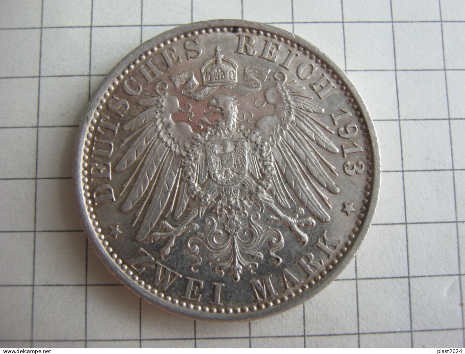 Prussia 2 Mark 1913 A - 2, 3 & 5 Mark Silber