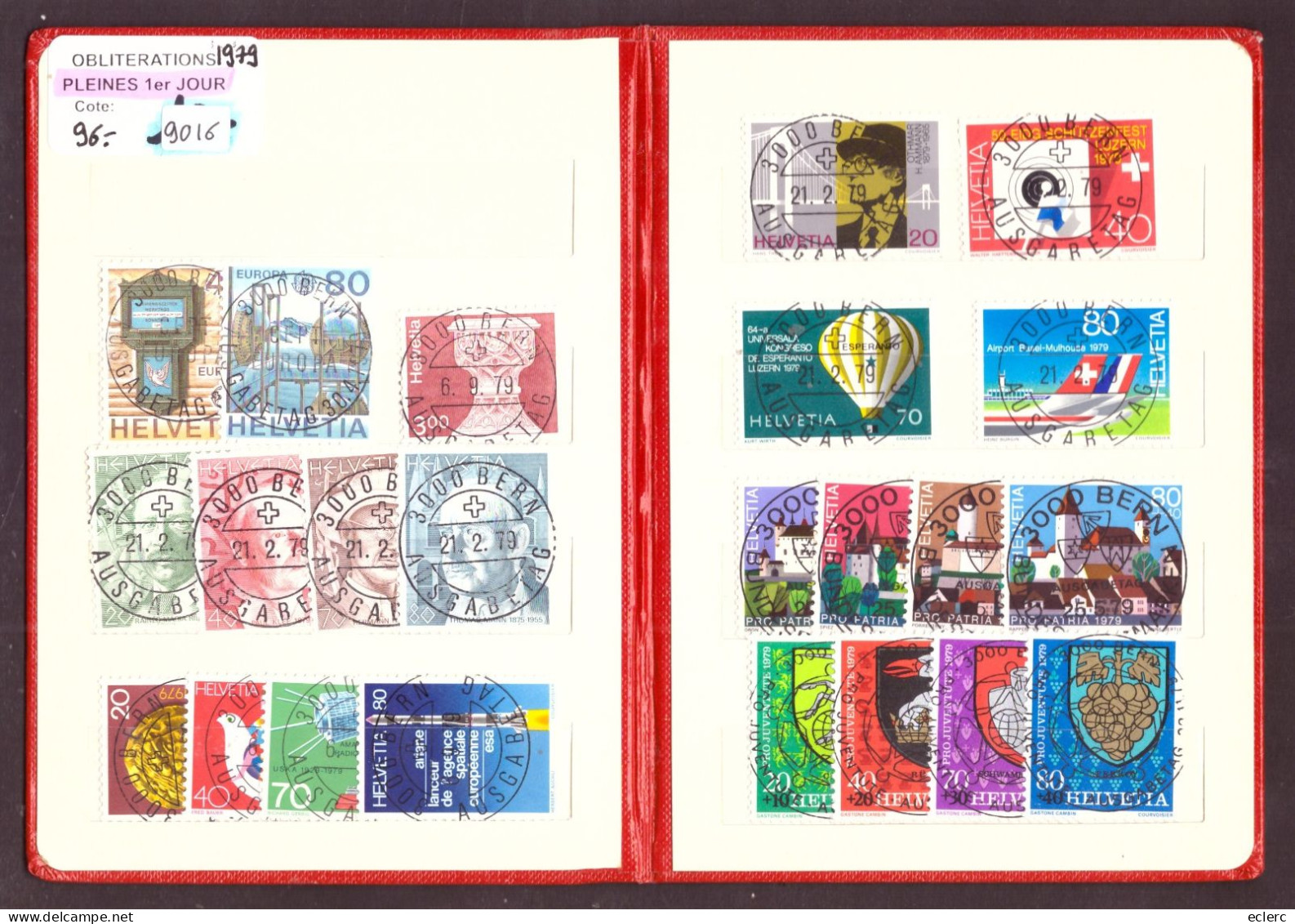 ANNEE COMPLETE 1979 - OBLITERATIONS PLEINES 1er JOUR - ERSTTAG VOLL STEMPELN - COTE: 96.- - Used Stamps