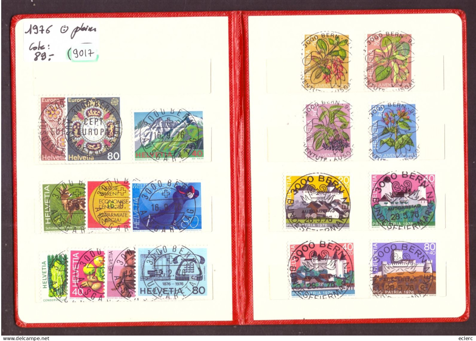ANNEE COMPLETE 1976 - OBLITERATIONS PLEINES 1er JOUR - ERSTTAG VOLL STEMPELN - COTE: 89.- - Used Stamps
