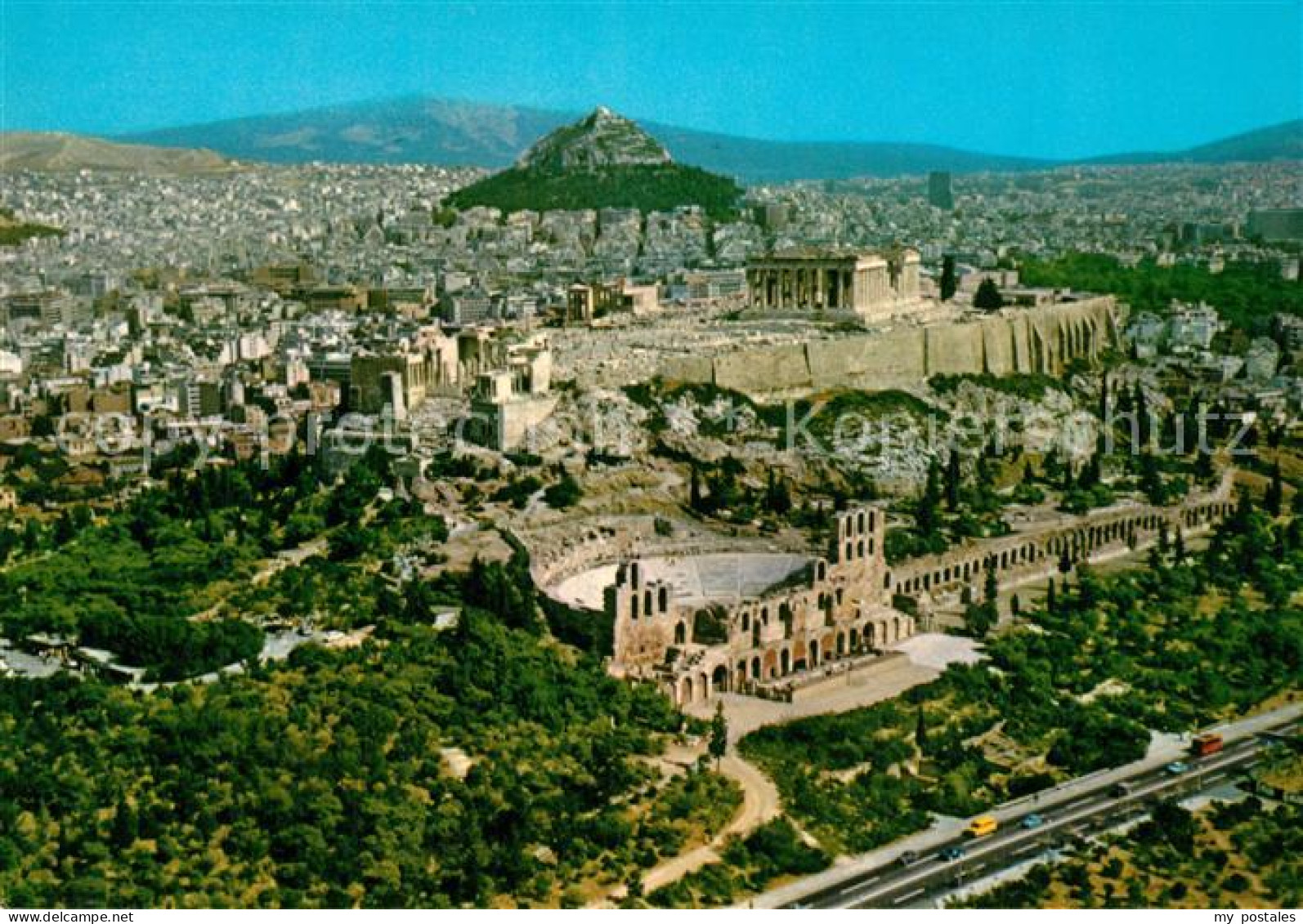 73327709 Athen Griechenland Akropolis Collina Licabetto Fliegeraufnahme Athen Gr - Griechenland