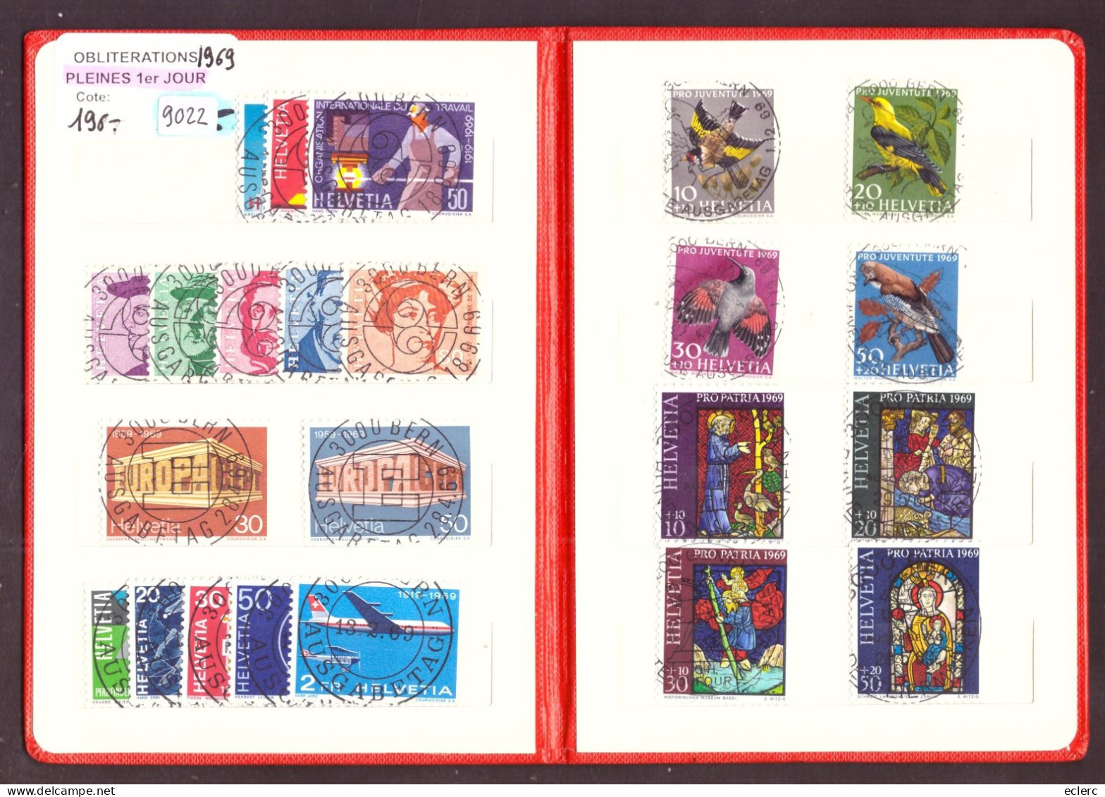 ANNEE COMPLETE 1969 - OBLITERATIONS PLEINES 1er JOUR - ERSTTAG VOLL STEMPELN - COTE: 196.- - Used Stamps