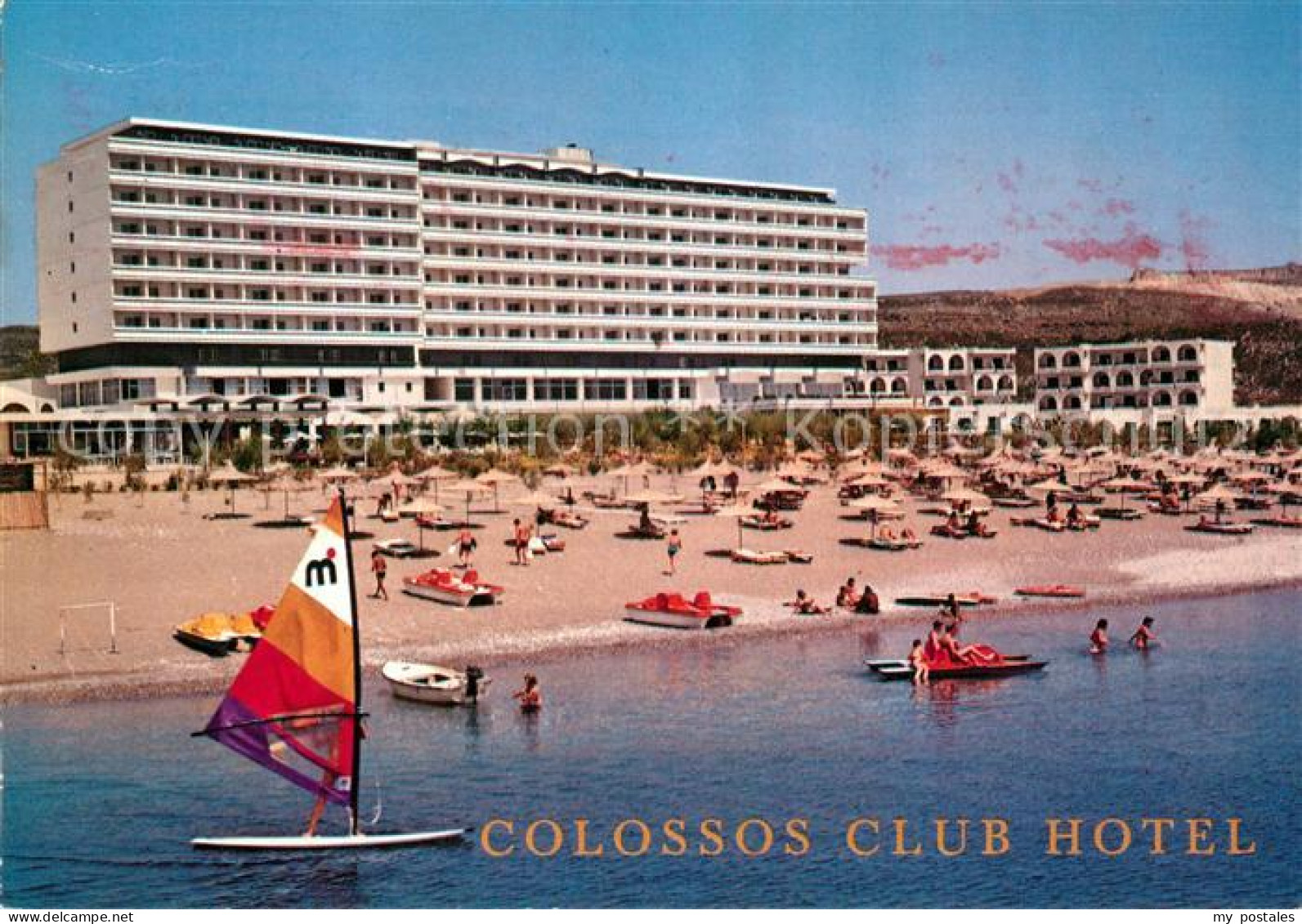 73327697 Faliraki Rhodos Colossos Club Hotel Strand Windsurfen Tretboot Faliraki - Griechenland