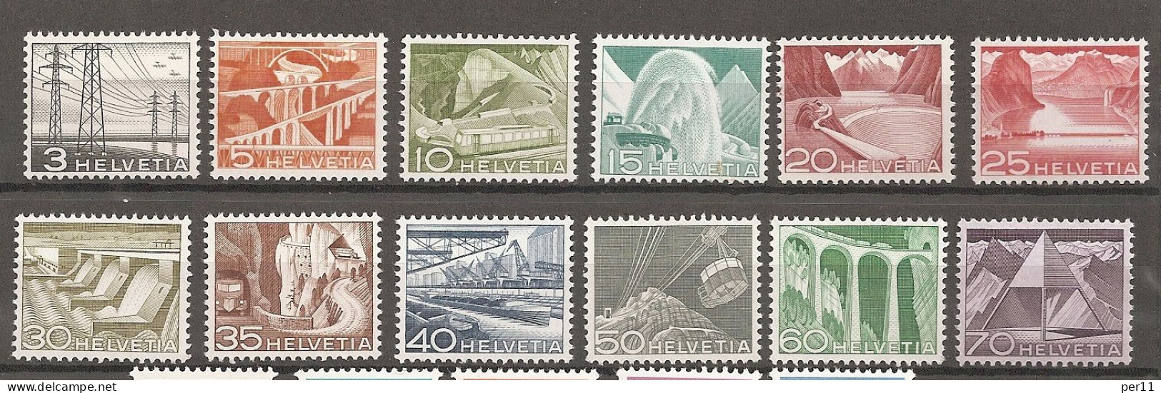 Schweiz , MNH / ** 1949  Zum:  297-308     (ch112) - Ungebraucht