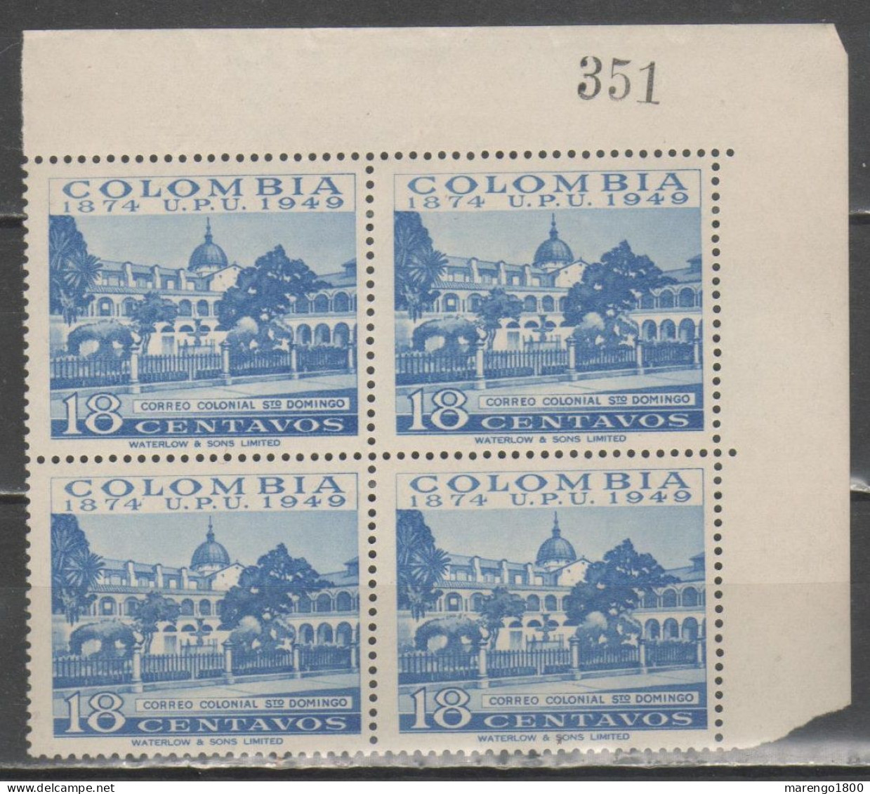 Colombia 1949 - UPU ** Quartina          (g9665) - Kolumbien