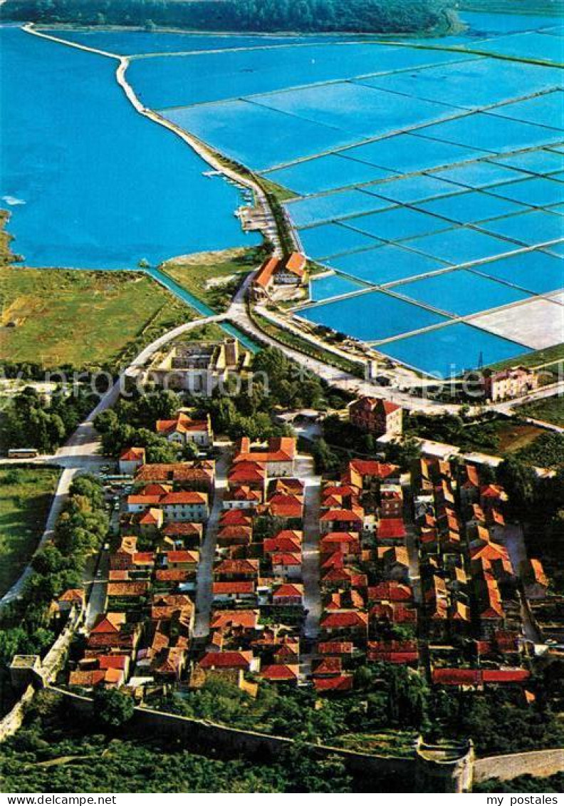 73326545 Ston Dubrovnik Cuveni Bedemi I Solande Fliegeraufnahme Ston Dubrovnik - Croatie