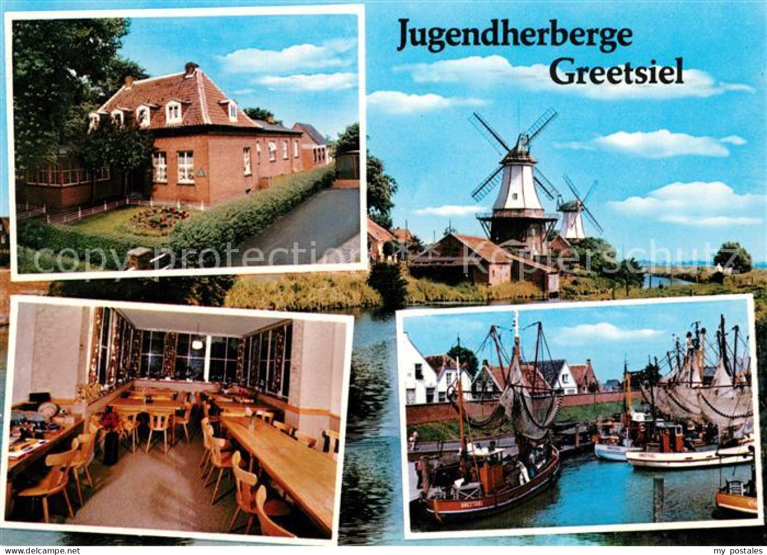 73326507 Krummhoern Jugendherberge Greetsiel Speisesaal Muehlen Yachthafen Krumm - Krummhoern