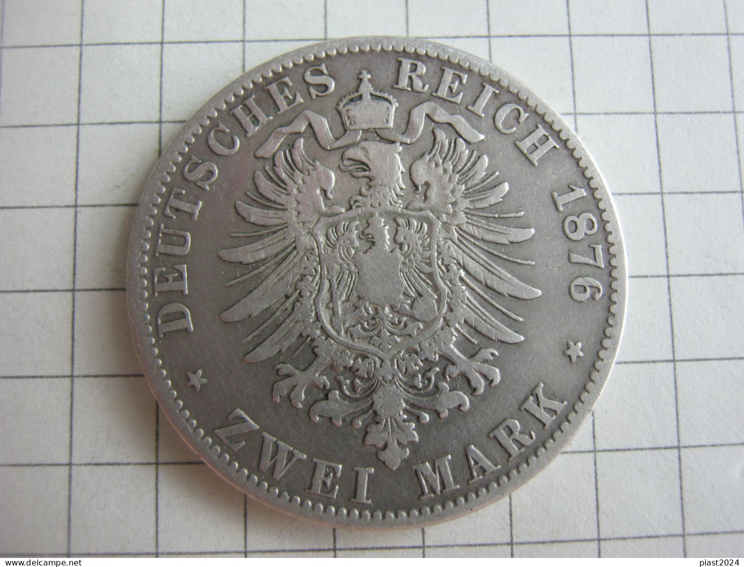 Bavaria 2 Mark 1876 D - 2, 3 & 5 Mark Argent