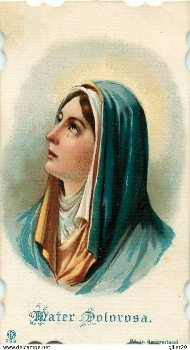 IMAGE RELIGIEUSE DENTELÉE - MATER DOLOROSA - - Devotion Images