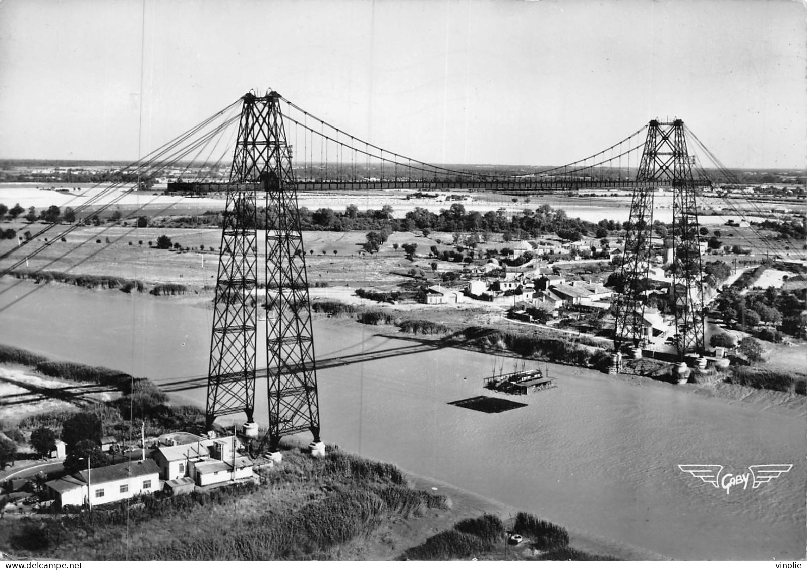 MO-24-575 : ROCHEFORT-SUR-MER. VUE AERIENNE. LE PONT TRANSBORDEUR - Rochefort