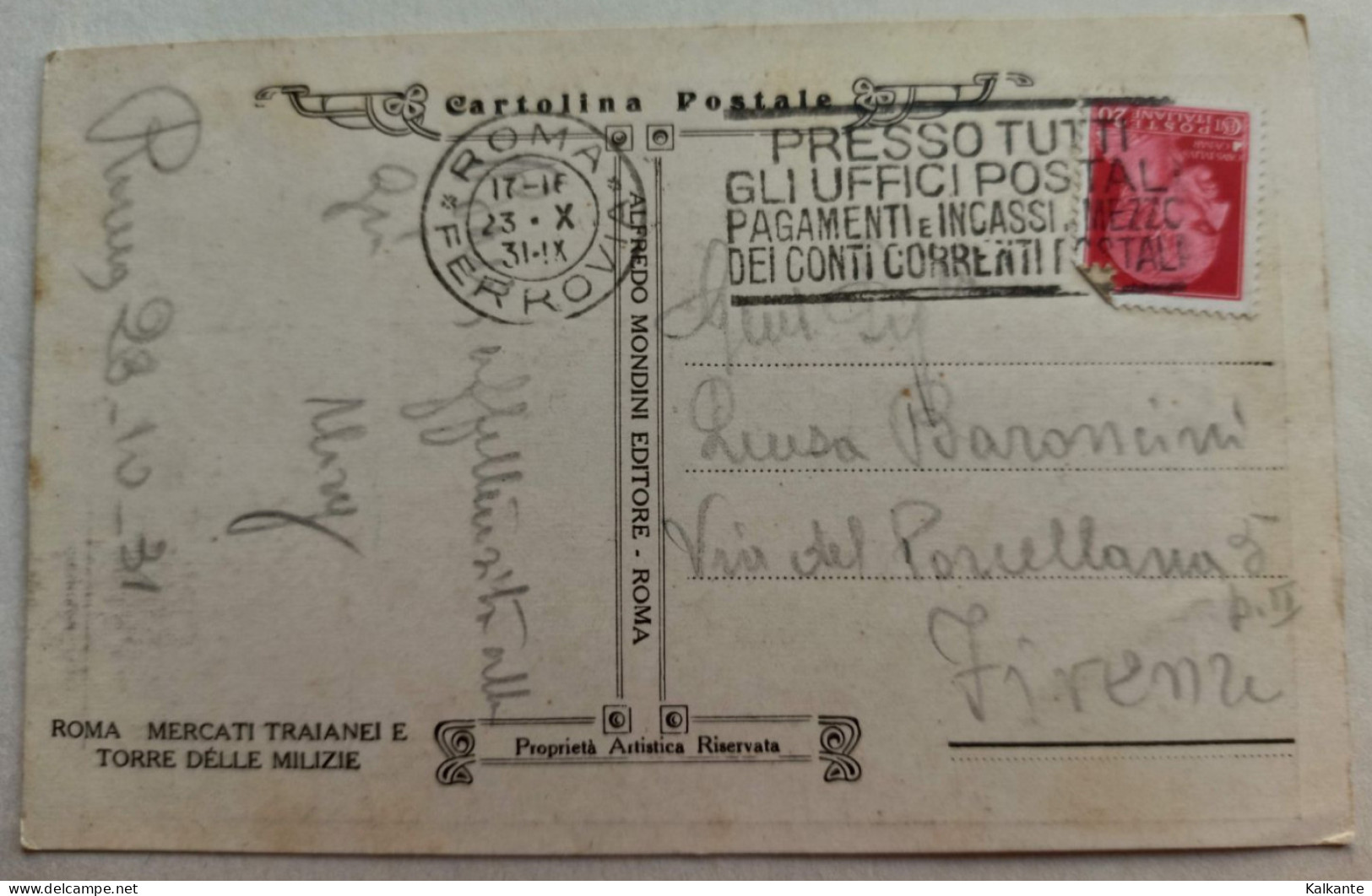 ROMA - 1931 - Mercati Traianei E Torre Della Milizie - Altri Monumenti, Edifici