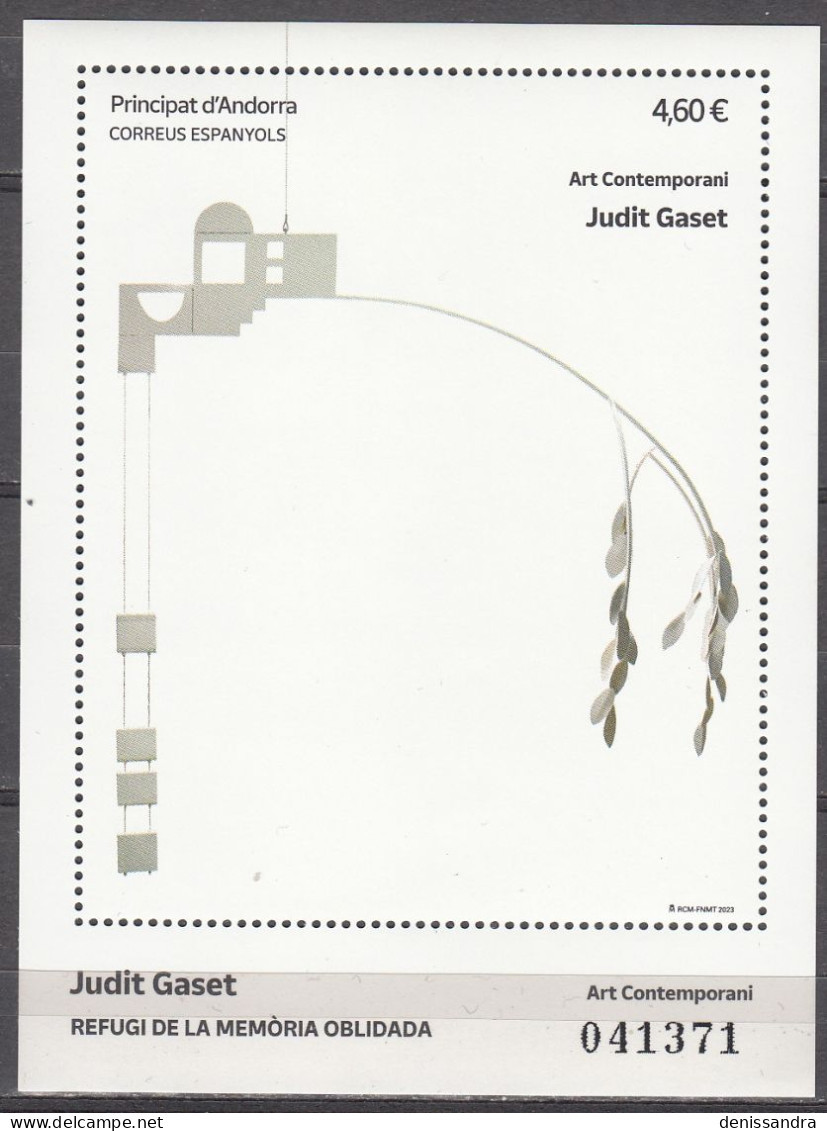 Andorra Español 2023 Bloc Feuillet Art Contemporain Judit Gasset Neuf ** - Unused Stamps