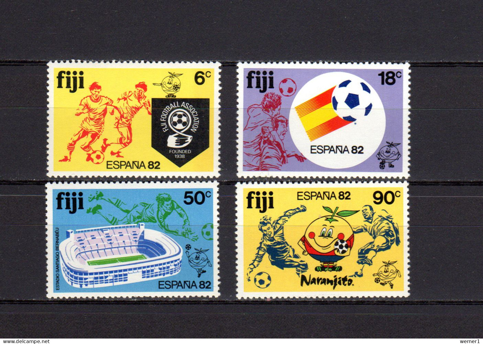 Fiji Islands1982 Football Soccer World Cup Set Of 4 MNH - 1982 – Spain