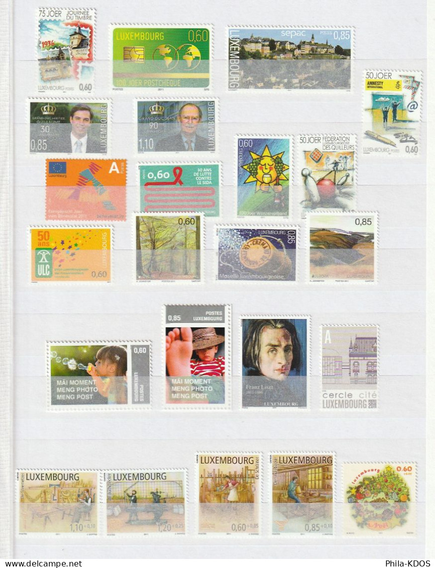 2011 (Faciale > 20 €, Prix Vendeur Inférieur) " 23 Timbres Neufs ** MNH.dont 2 " A " Du Luxembourg. A Saisir !!! - Ungebraucht