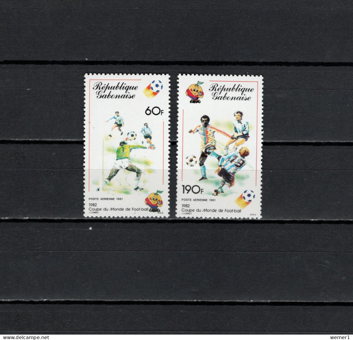 Gabon 1981 Football Soccer World Cup Set Of 2 MNH - 1982 – Spain