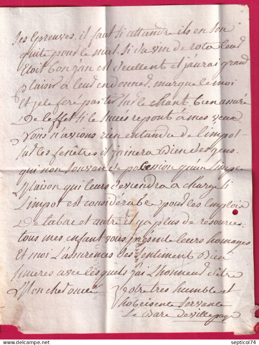 DEBOURSE MANUSCRIT DE RENNES ILLE ET VILAINE 1787 DEPART PONTIVY LENAIN N°11 INDCIE 17 LETTRE - 1701-1800: Precursors XVIII