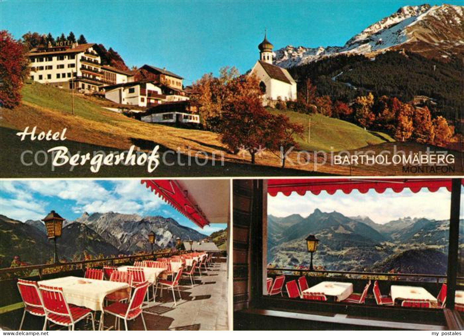 73324530 Bartholomaeberg Vorarlberg Hotel Bergerhof Terrasse Gaststube Bartholom - Andere & Zonder Classificatie