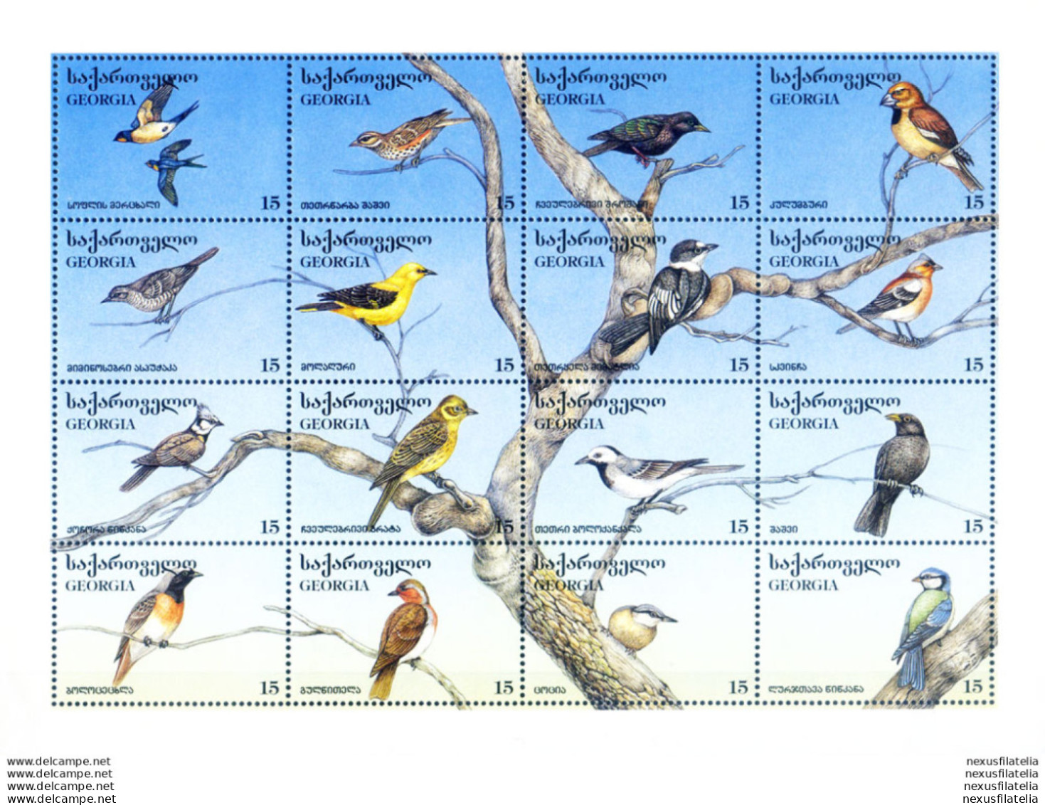 Fauna. Uccelli 1996. - Georgië