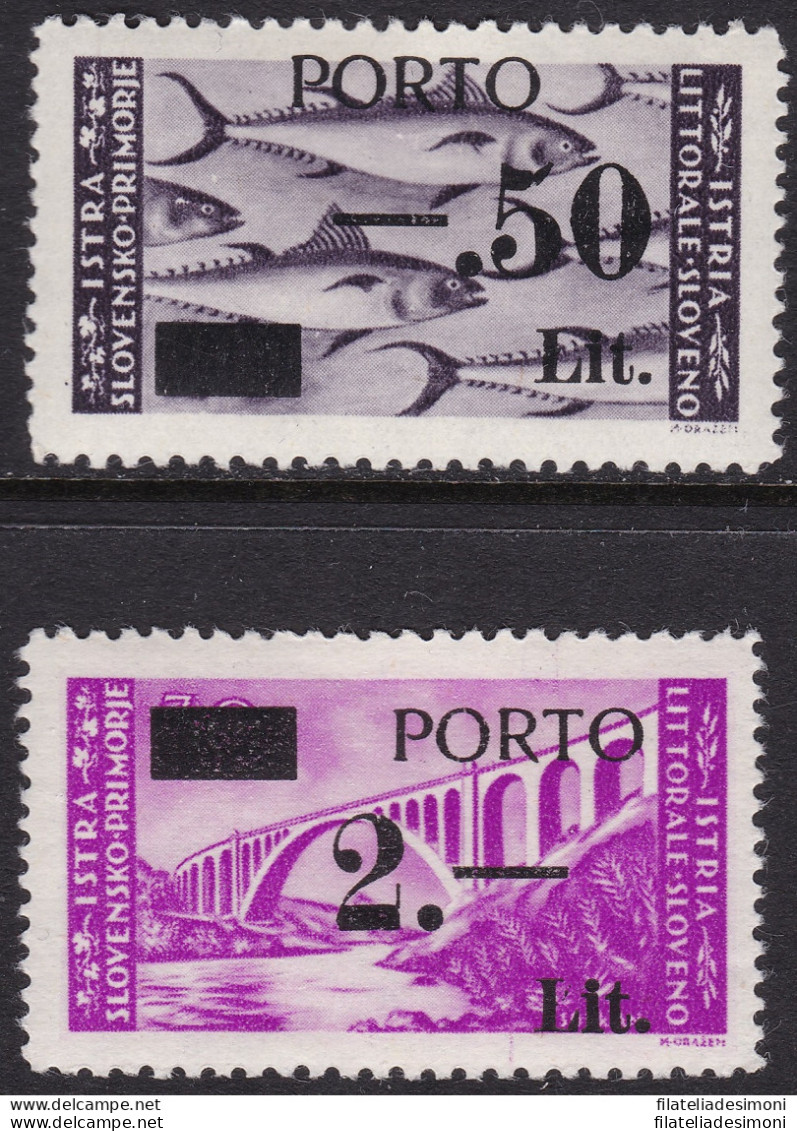 1946 LITORALE SLOVENO, Tasse N° 6/7 Serie Di Due Valori MNH/** - Carnets