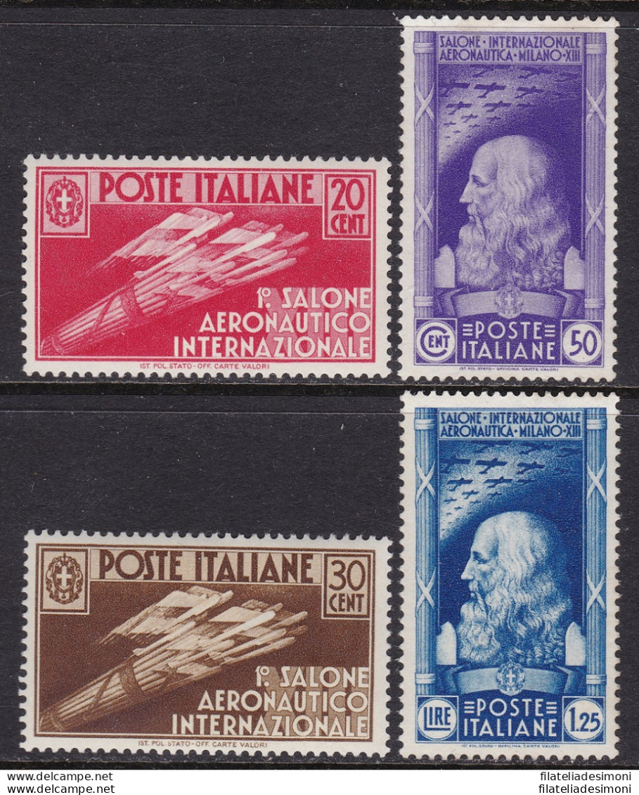 1935 Regno Di Italia, N° 384/387 La Serie Completa Di 4 Valori - Certificato Bi - Otros & Sin Clasificación