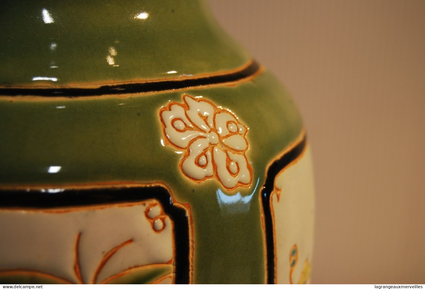 E1 Grand Vase De 39 Cm Style Iles Paradisiaque - Vasi