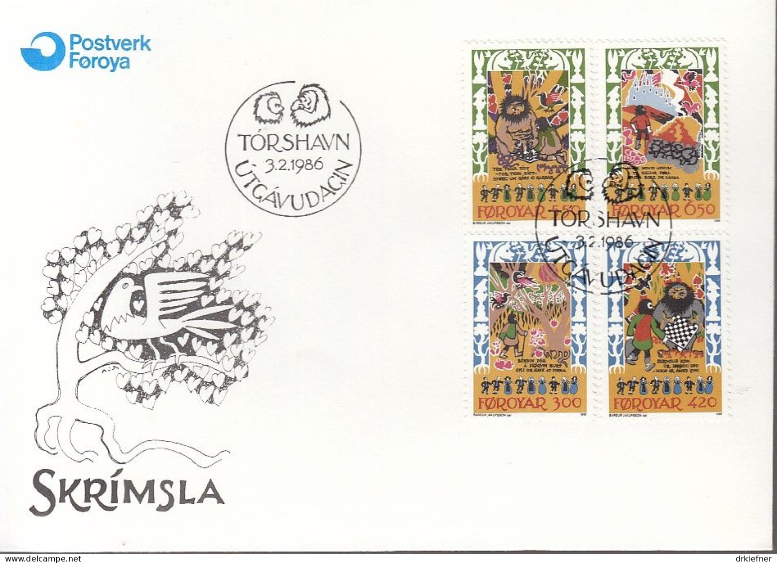 FÄRÖER  130-133, FDC, Tanzlieder, 1986 - Faroe Islands