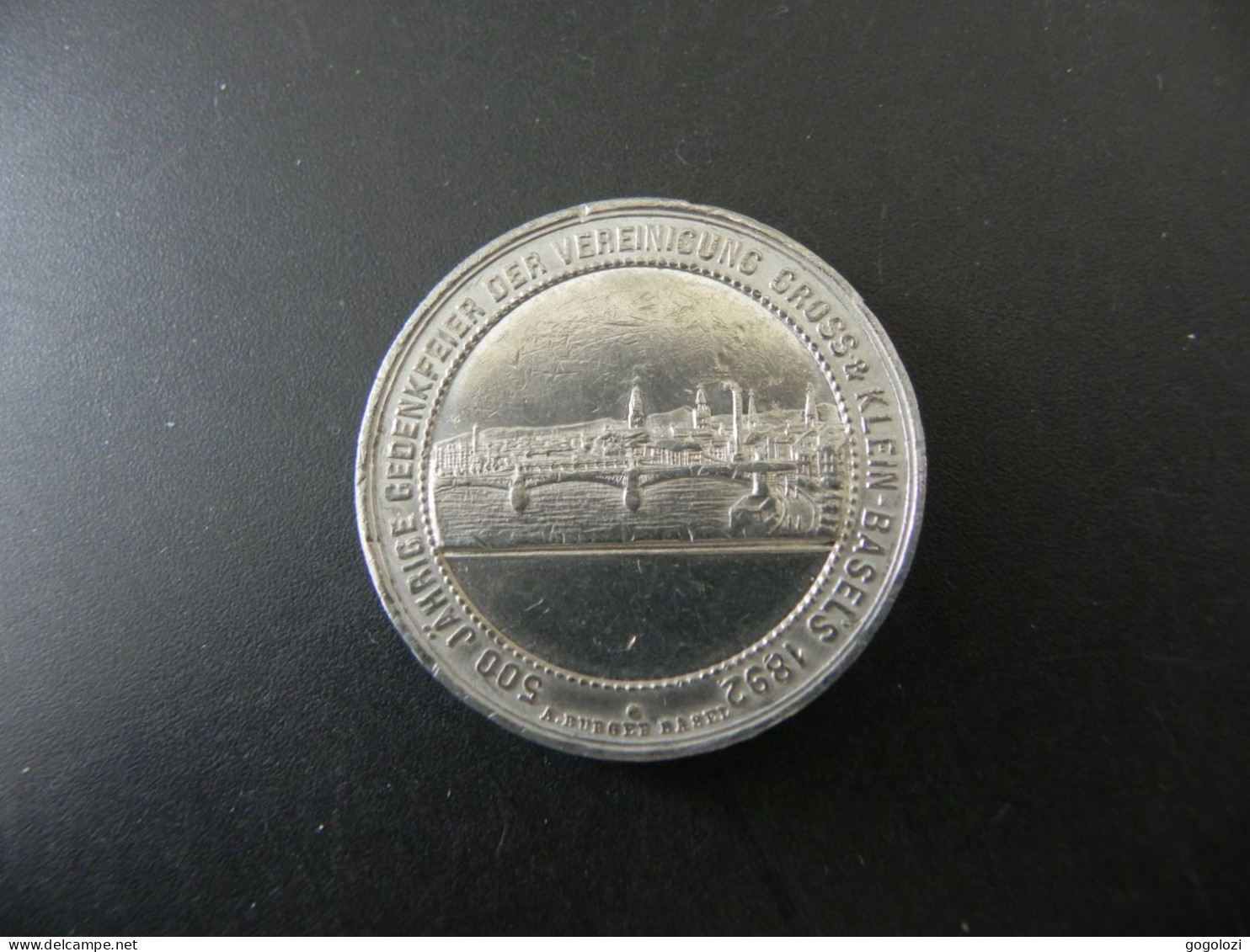 Medaille Medal - Schweiz Suisse Switzerland - 500 Jährige Gedenkfeier Vereinigung Gross & Klein Basel 1892 - Other & Unclassified