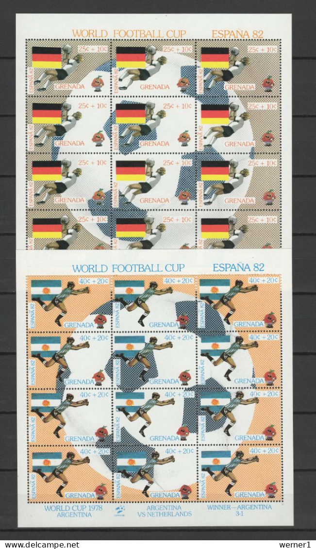 Grenada 1981 Football Soccer World Cup Set Of 4 Sheetlets MNH - 1982 – Spain