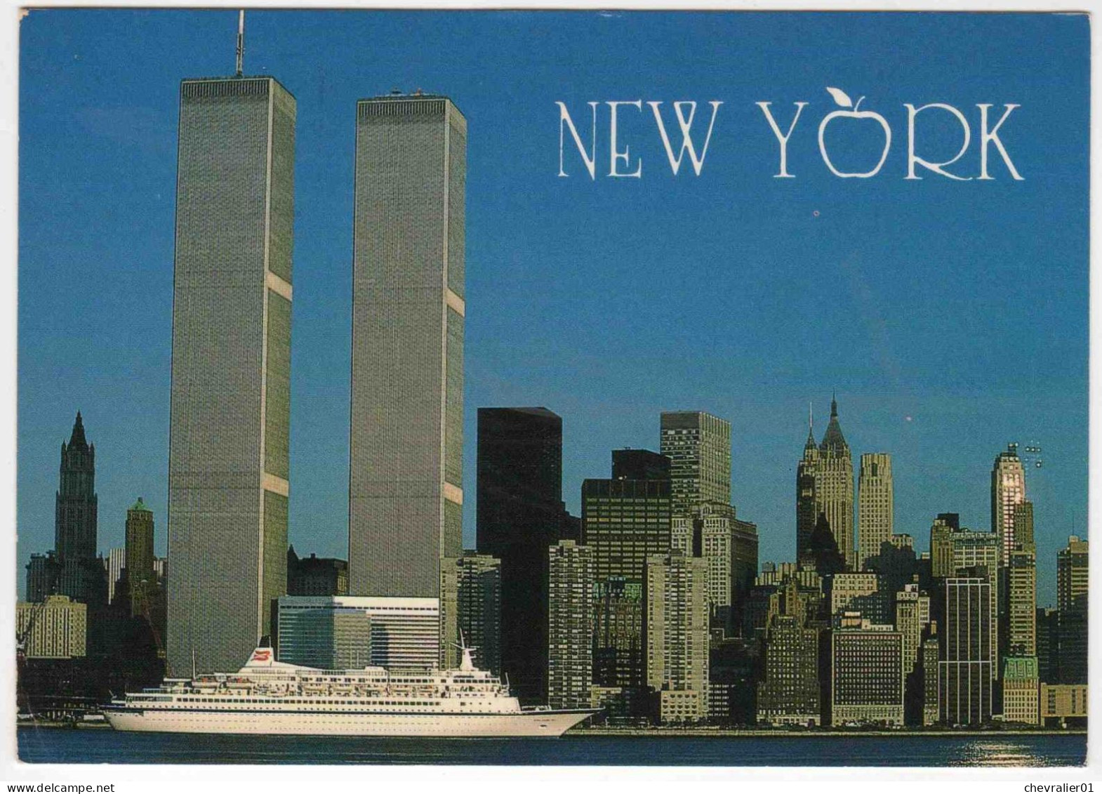 CPA-Etats-Unis_NY_New York_01_twin Towers_1990_4 Cartes Postales - Manhattan