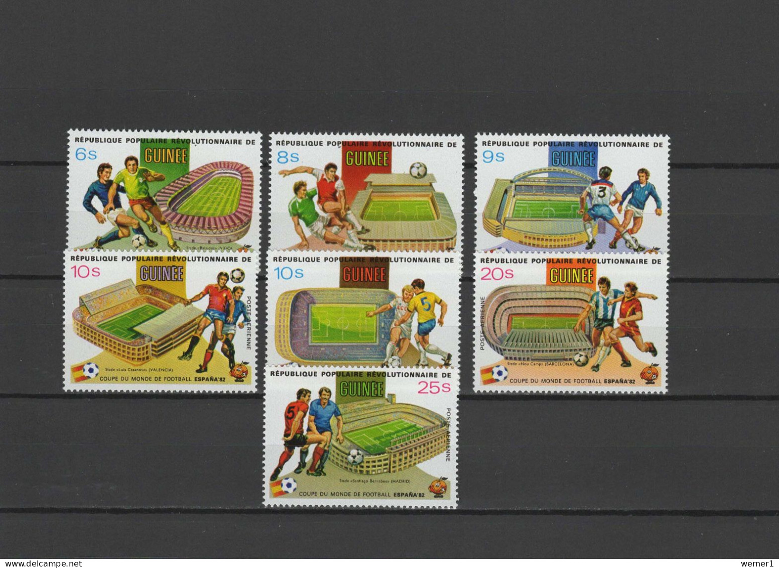 Guinea 1982 Football Soccer World Cup Set Of 7 MNH - 1982 – Espagne