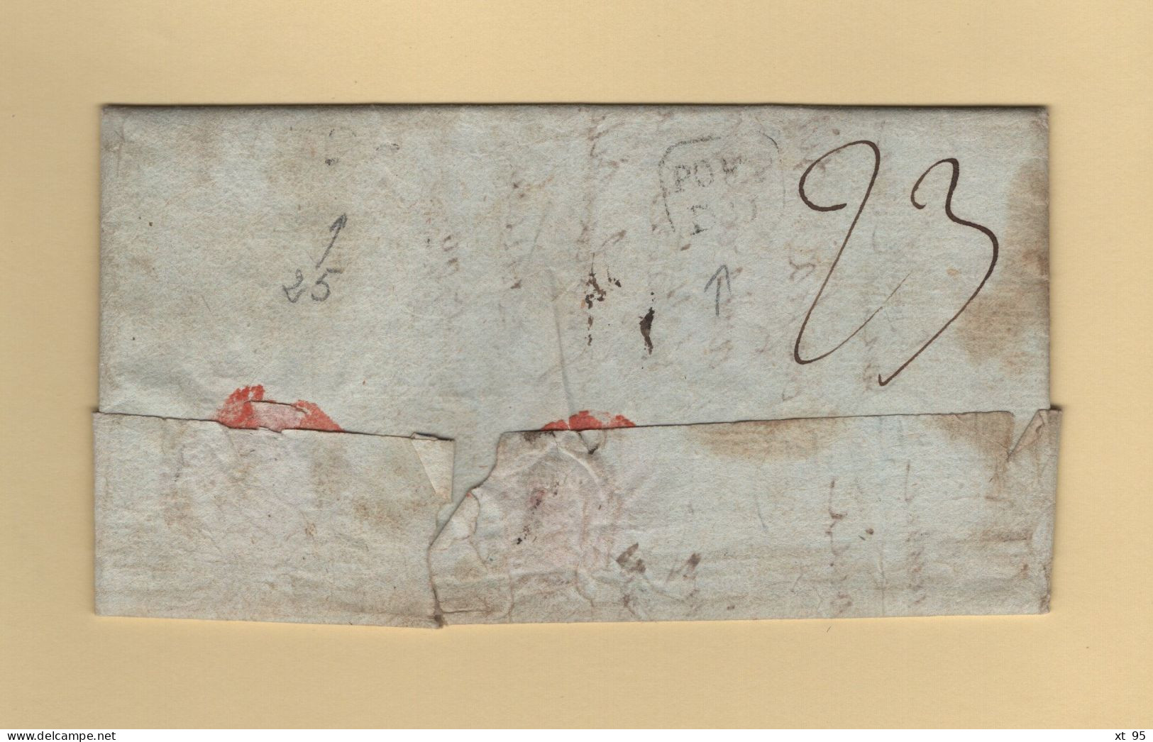 Petite Poste De Lyon - Lot De 2 Lettres En Port Du - Rare - 1701-1800: Precursori XVIII